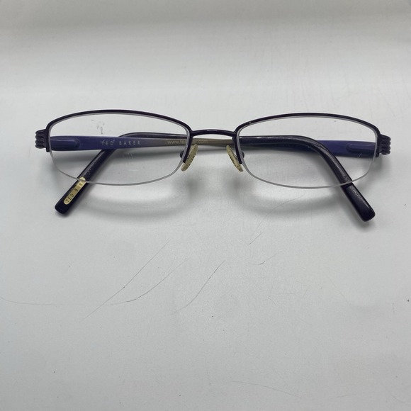 Ted Baker Eyeglasses FRAME ONLY D-Light B171 Half Rim 51-16-135 Purple 543 - Picture 1 of 16